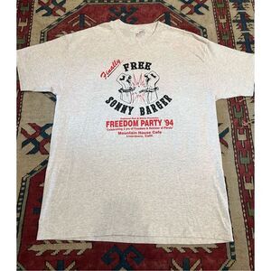 Vintage Free Sonny Barger Shirt Freedom Party 1994 Oakland Red & White XL READ